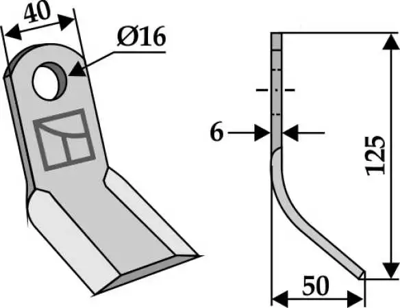 Y-Messer 125x40mm